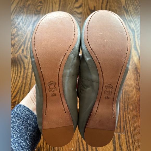NIB Tory Burch Caroline 2 Leather Ballet Flats in Quarry Rock - Sz 9 - Picture 4 of 6